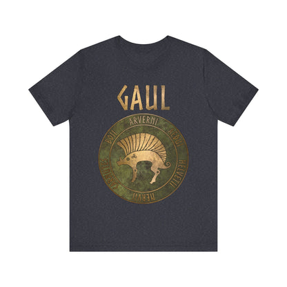 Heather Navy / S Gaul Ancient Tribes of Gaul Boar Gaelic History T-shirt