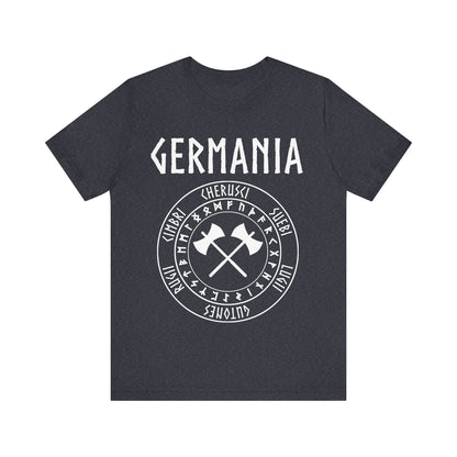 Heather Navy / S Germania Ancient Tribes of Germany Runes T-Shirt