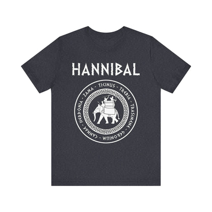 Heather Navy / S Hannibal Barca 2nd Punic War Battles War Elephant Symbol T-Shirt
