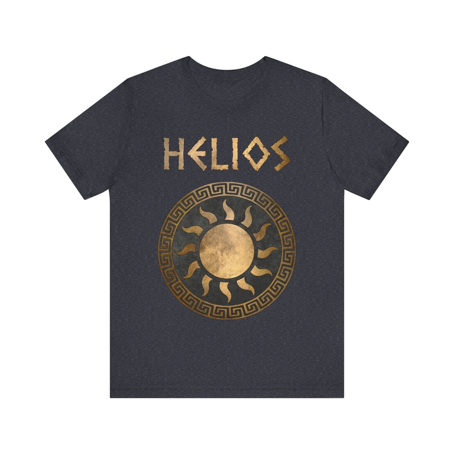 Heather Navy / S Helios Greek God of the Sun Symbol T-Shirt