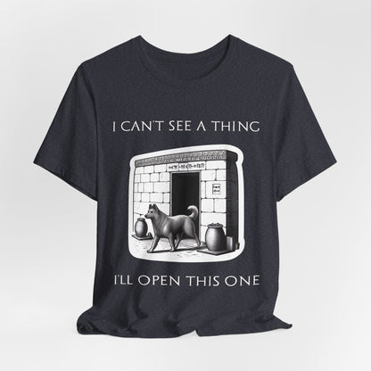 Heather Navy / S History's Oldest Bar Joke - Sumerian Dog Meme T-Shirt