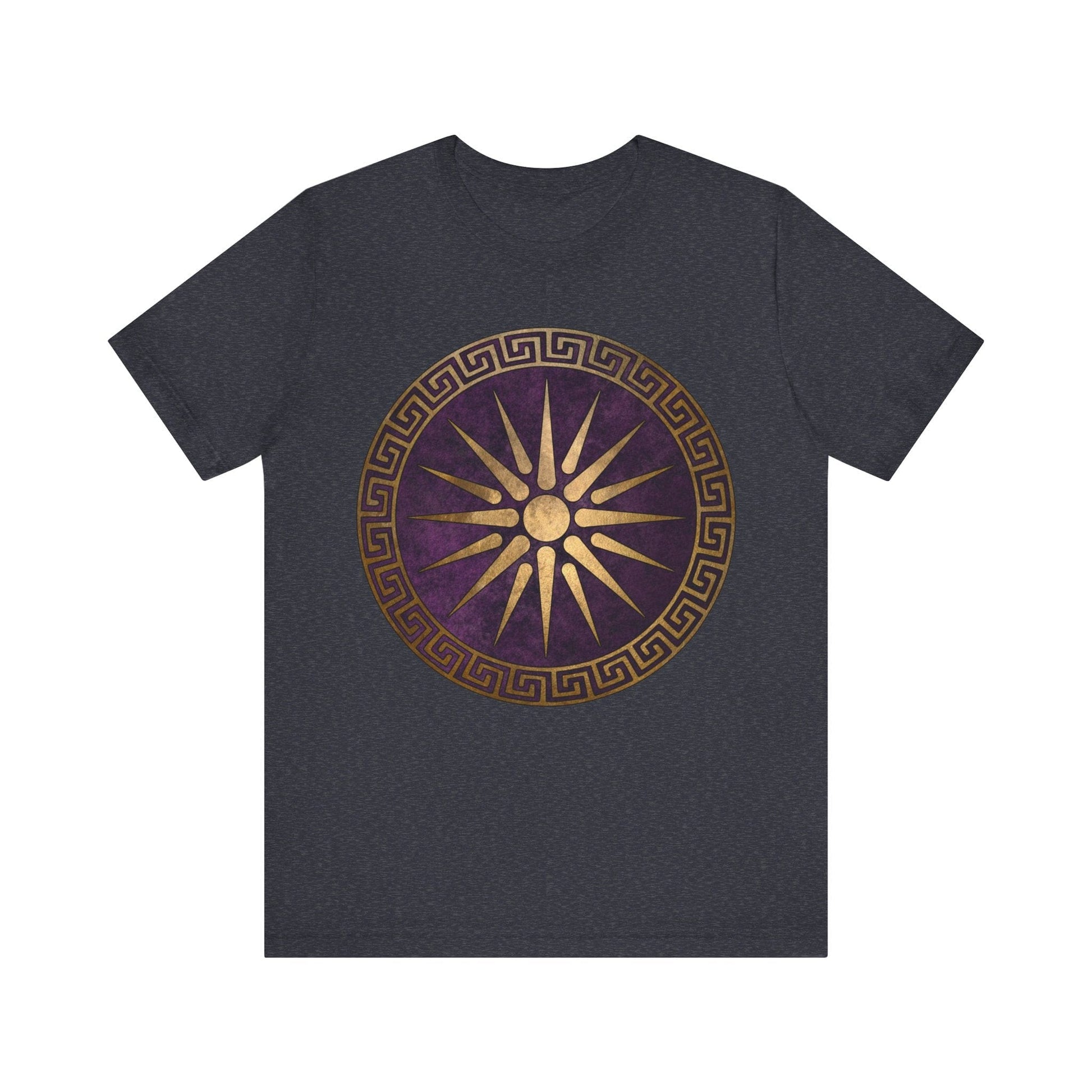 Heather Navy / S Macedon Alexander the Great Shield T-Shirt