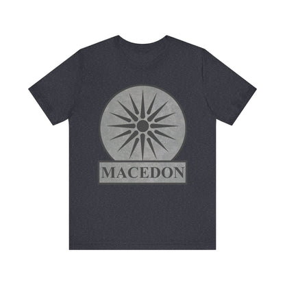 Heather Navy / S Macedon Symbol of Ancient Macedonia T-Shirt