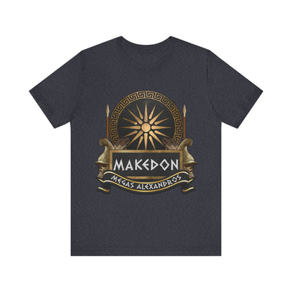 Heather Navy / S Makedon Alexander the Great - Megas Alexandros T-Shirt