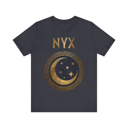Heather Navy / S Nyx Greek Goddess of Night Ancient Symbol T-shirt
