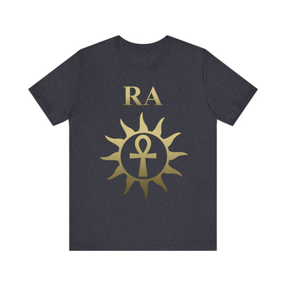 Heather Navy / S Ra Ancient Egyptian God Sun God Ankh T-Shirt