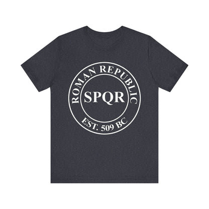 Heather Navy / S Roman Republic Founding SPQR 509 BC T-Shirt
