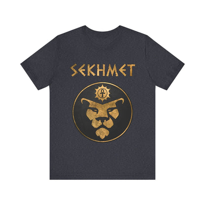 Heather Navy / S Sekhmet Ancient Egyptian Goddess T-Shirt