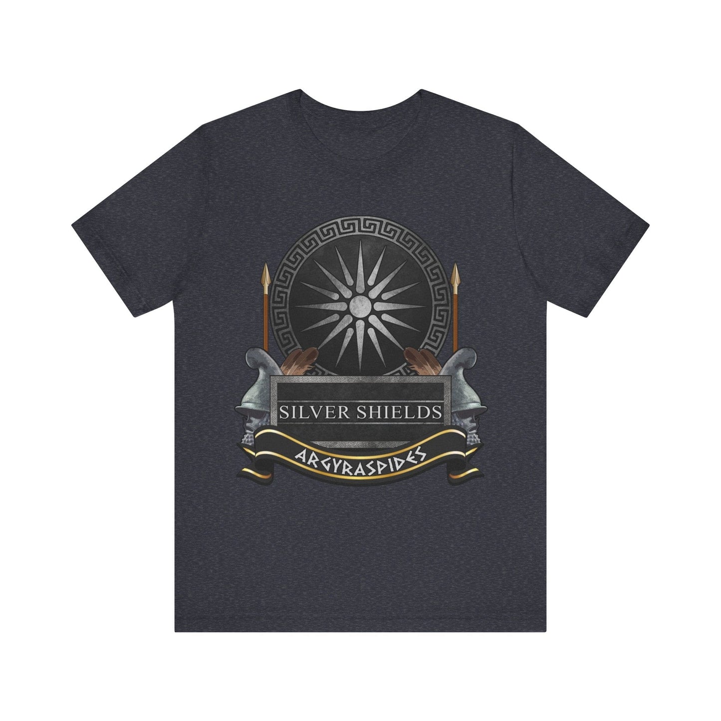 Heather Navy / S Silver Shields Argyraspides T-Shirt