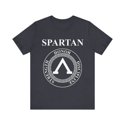 Heather Navy / S Spartan Warrior Virtues of Sparta Lambda T-shirt