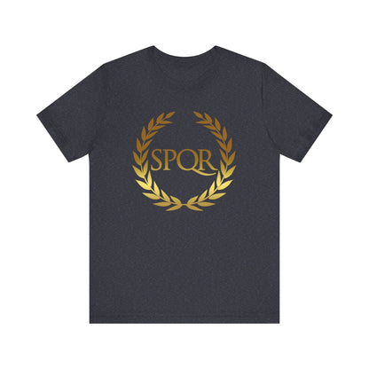 Heather Navy / S SPQR Ancient Rome Symbol T-shirt