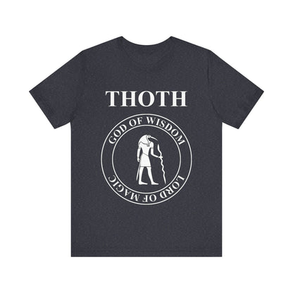 Heather Navy / S Thoth Egyptian God of Wisdom and Magic T-Shirt