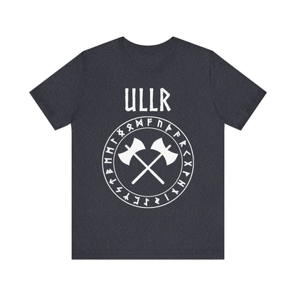 Heather Navy / S Ullr Norse God with Runes T-shirt