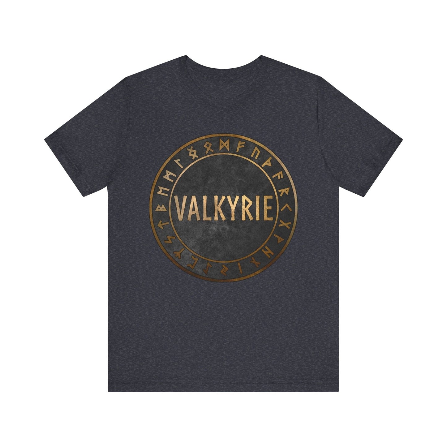 Heather Navy / S Valkyrie - Norse Runes T-Shirt