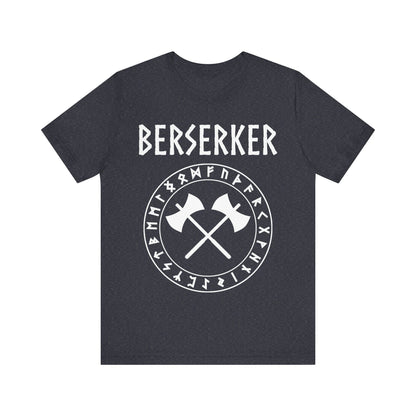 Heather Navy / S Viking Berserker with Runes T-shirt
