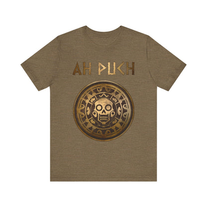 Heather Olive / S Ah Puch Mayan God of Death Symbol T-shirt