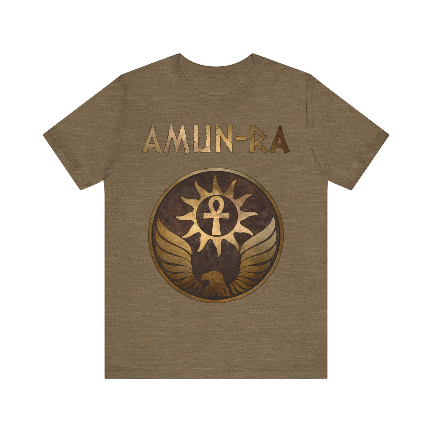 Heather Olive / S Amun-Ra Ancient Egyptian God T-Shirt