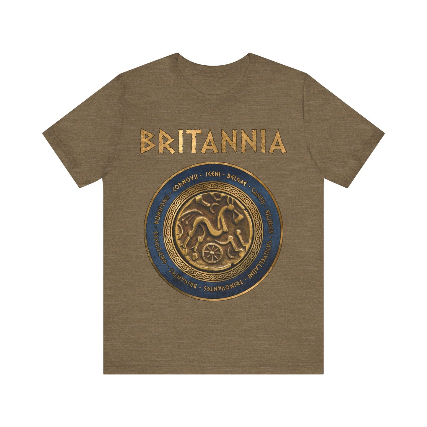 Heather Olive / S Ancient Britannia Tribes T-shirt
