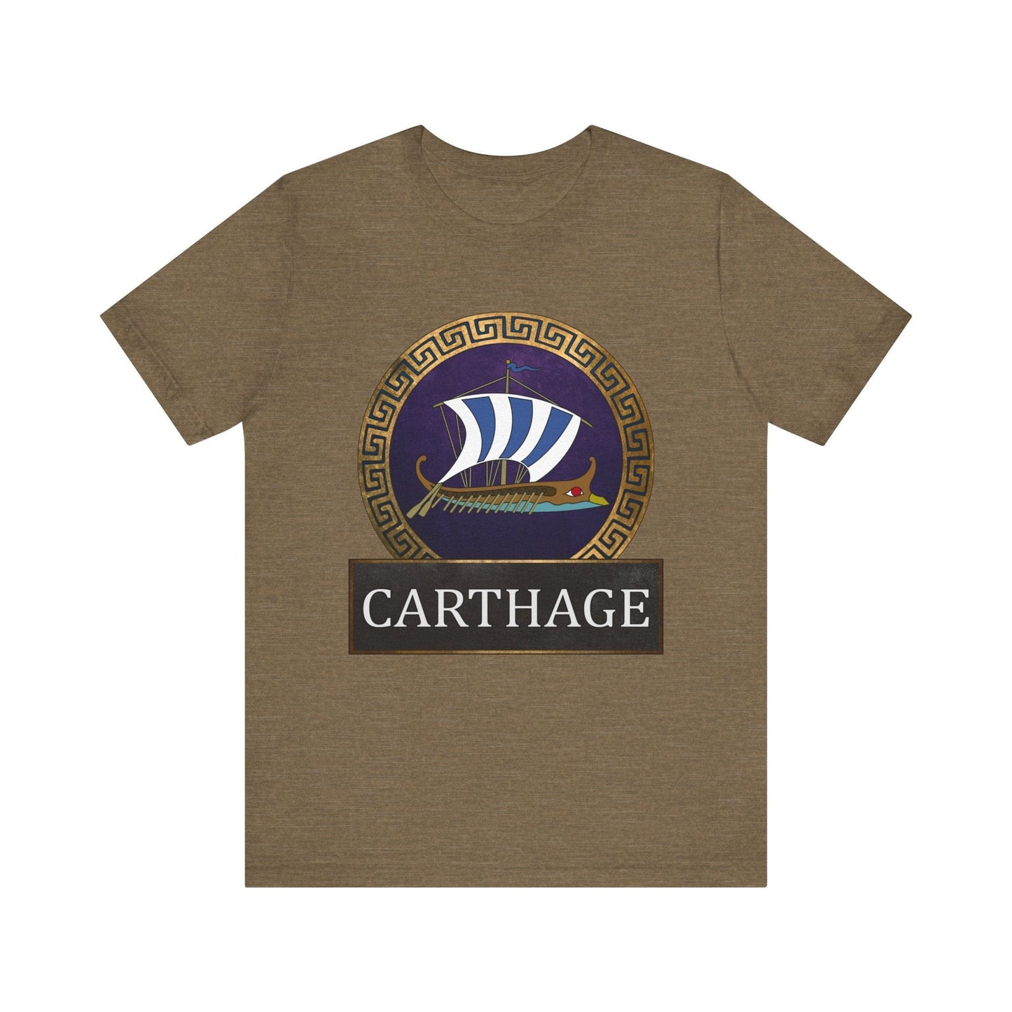 Heather Olive / S Ancient Carthage - Carthaginian Navy T-shirt