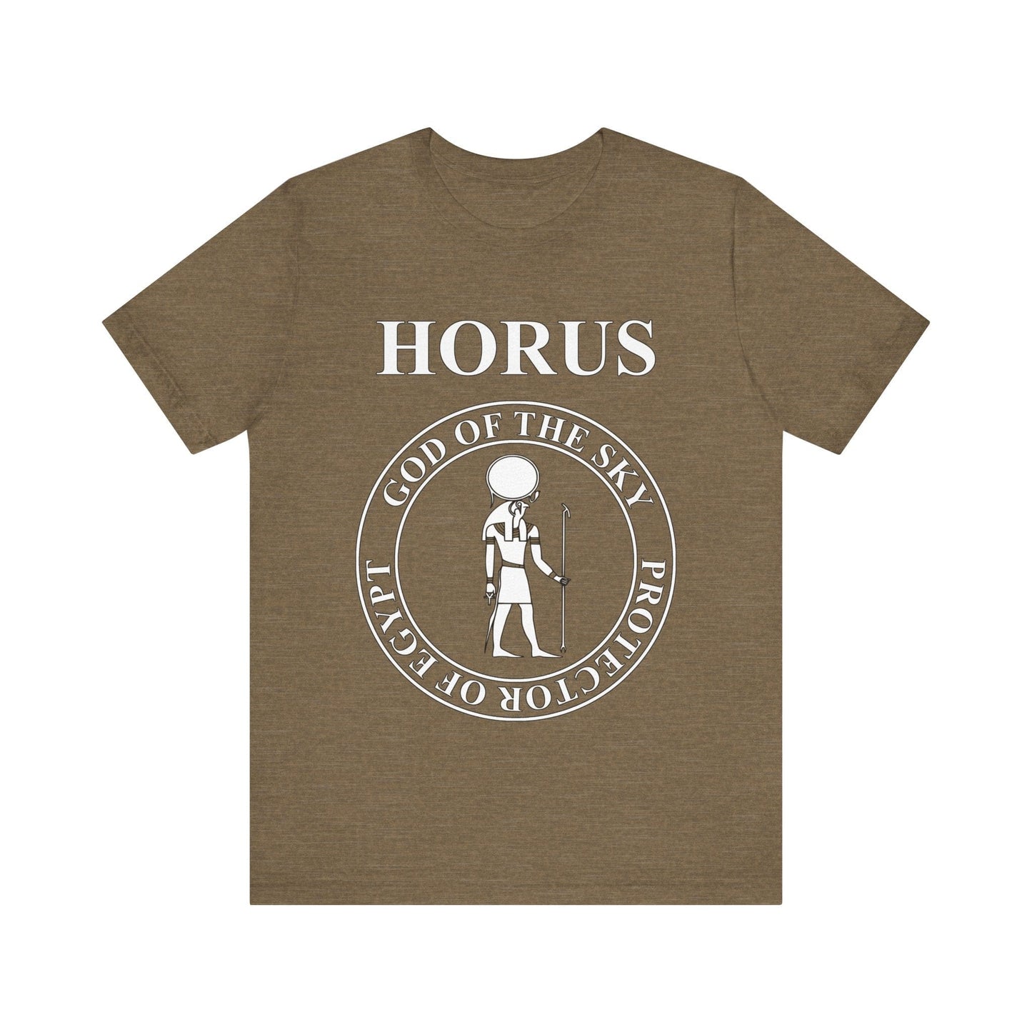 Heather Olive / S Ancient Egyptian God Horus T-Shirt