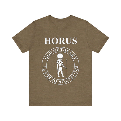 Heather Olive / S Ancient Egyptian God Horus T-Shirt