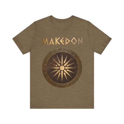 Heather Olive / S Ancient Makedon Shield Alexander the Great T-Shirt