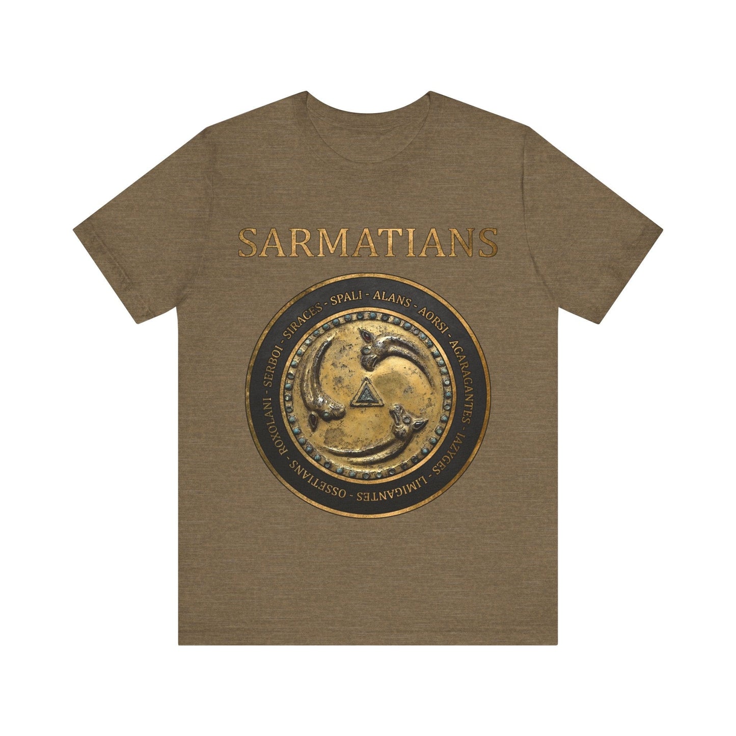 Heather Olive / S Ancient Sarmatian Tribes T-Shirt
