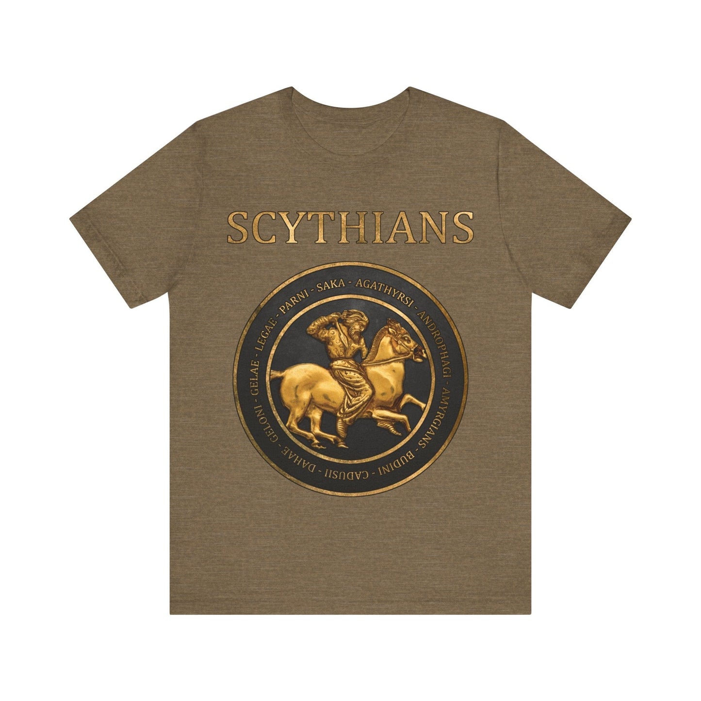 Heather Olive / S Ancient Scythian Tribes T-Shirt