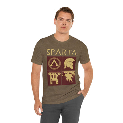Heather Olive / S Ancient Sparta - History of the Spartans T-shirt
