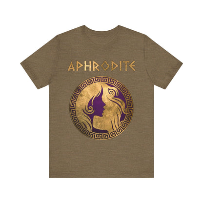 Heather Olive / S Aphrodite Greek Goddess of Love and Beauty T-shirt