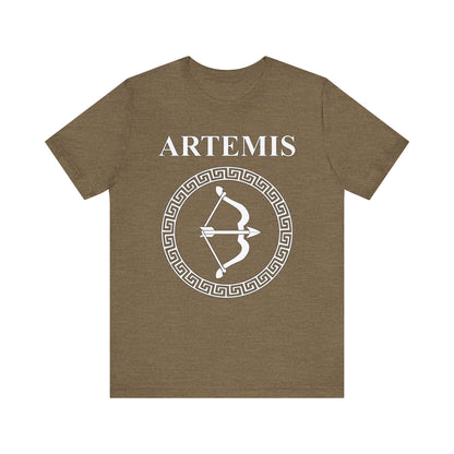 Heather Olive / S Artemis Ancient Greek Goddess of the Hunt T-shirt