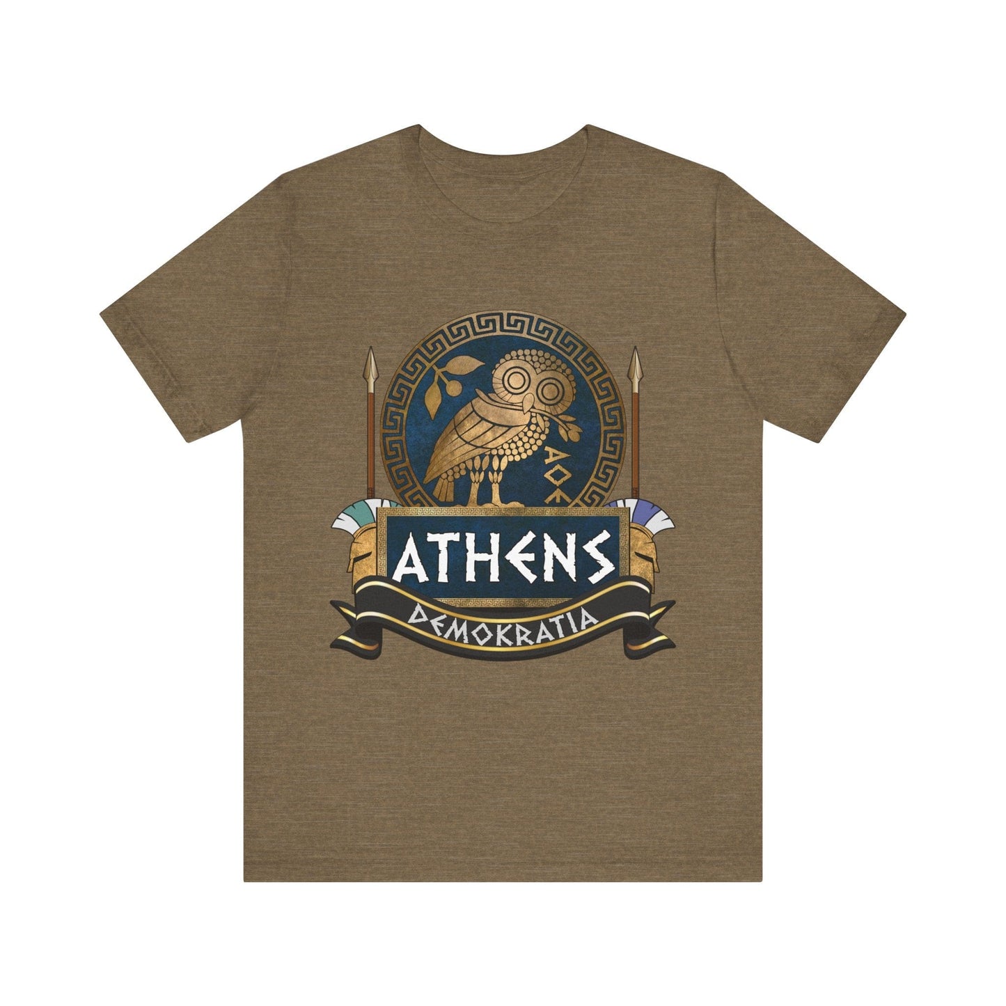 Heather Olive / S Athenian Hoplite - Ancient Athens T-Shirt