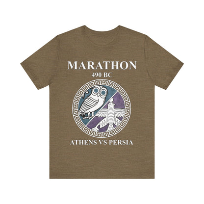 Heather Olive / S Battle of Marathon Athens vs Persia 490 BC T-shirt