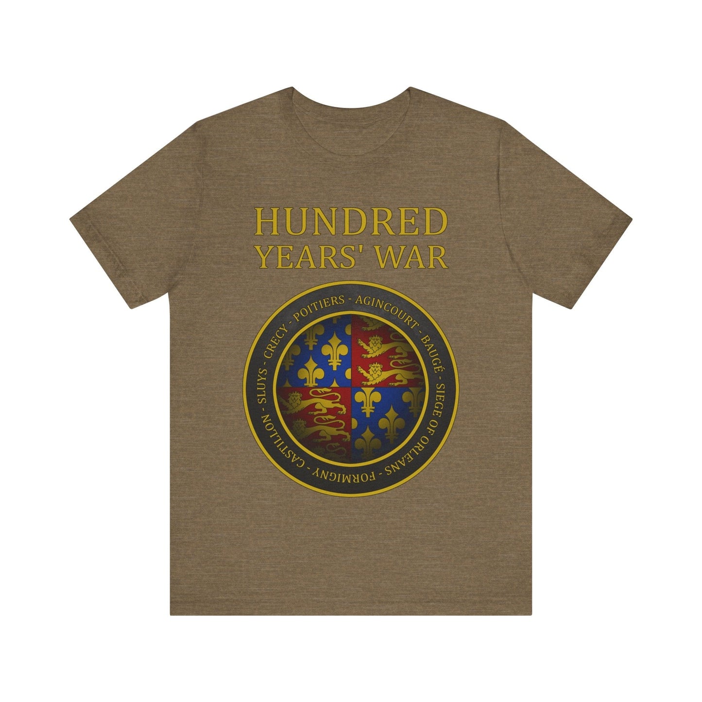 Heather Olive / S Battles of the Hundred Years' War T-Shirt