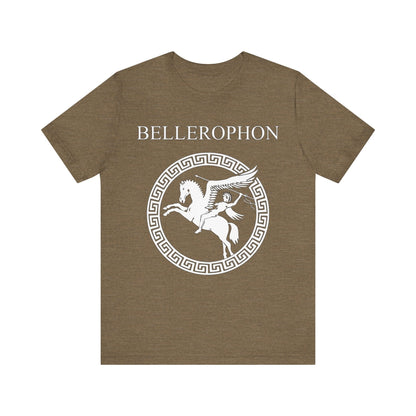 Heather Olive / S Bellerophon Ancient Greek Hero T-Shirt