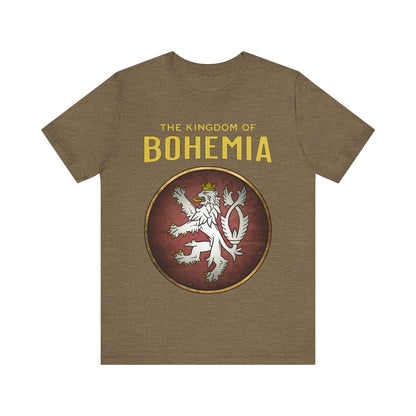 Heather Olive / S Bohemia - The Kingdom of Bohemia Heraldry T-shirt