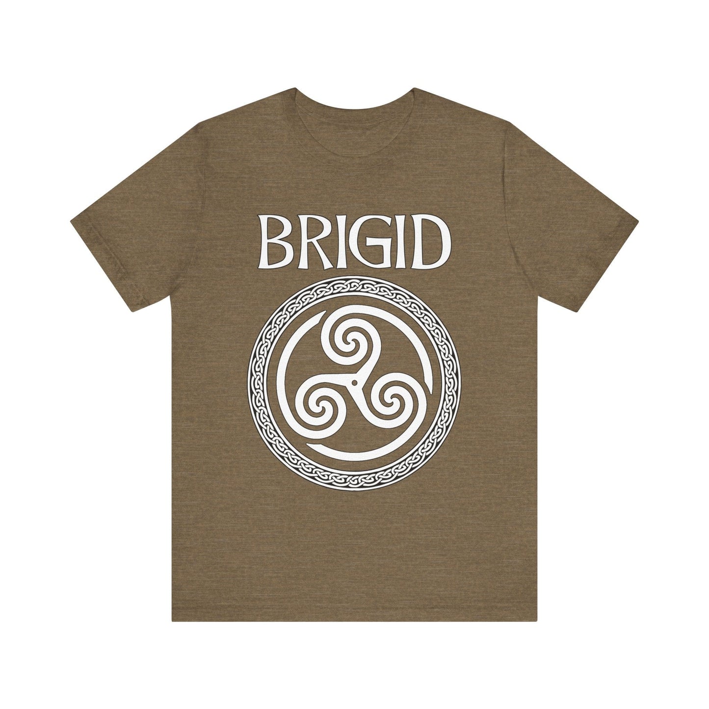 Heather Olive / S Brigid Celtic Goddess Triskelion Symbol T-Shirt