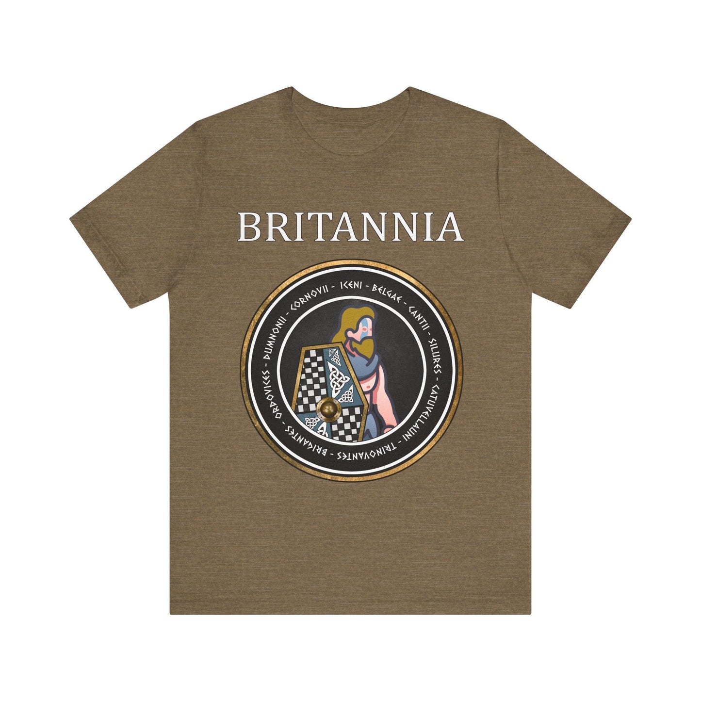 Heather Olive / S Britannia - Tribes of Ancient Britain - Woad Warrior T-Shirt
