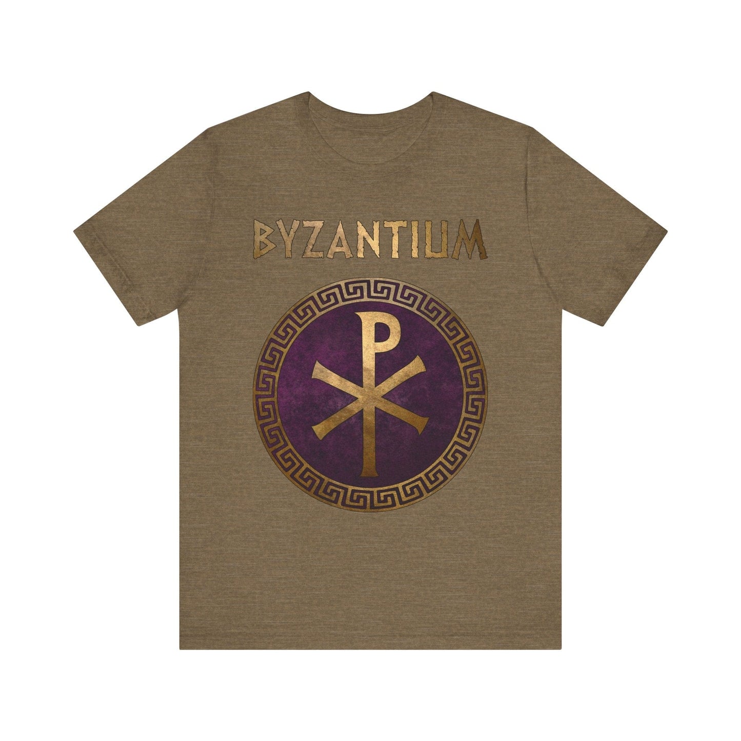 Heather Olive / S Byzantium Imperial Chi Rho T-Shirt