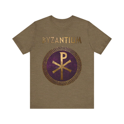 Heather Olive / S Byzantium Imperial Chi Rho T-Shirt