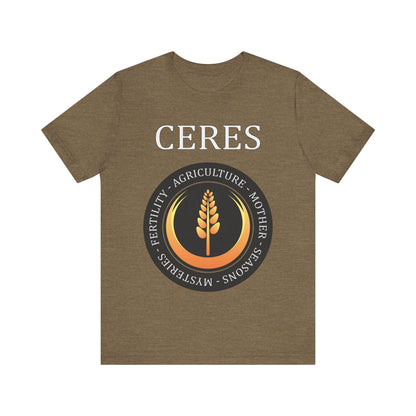Heather Olive / S Ceres Ancient Roman Goddess T-Shirt