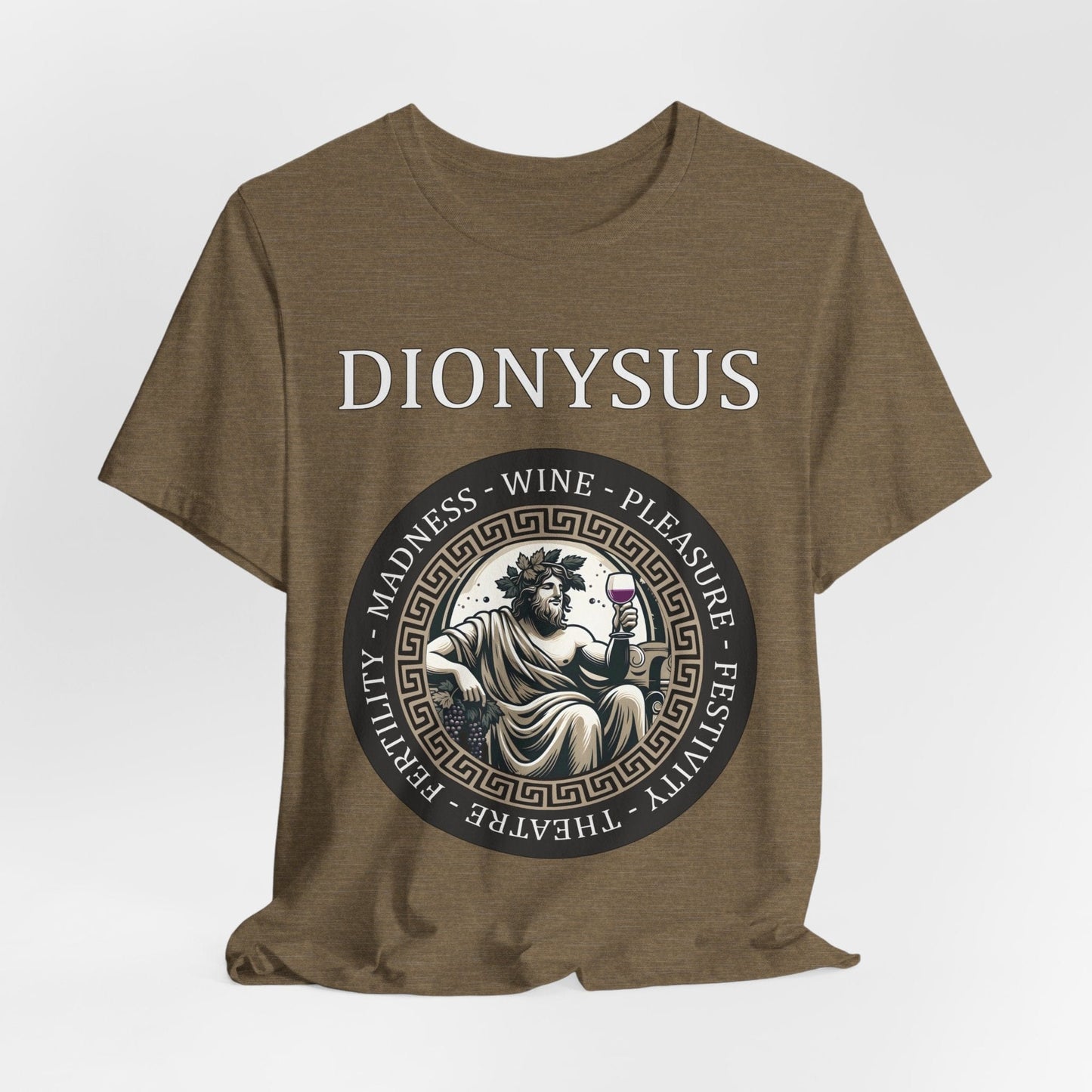 Heather Olive / S Dionysus Greek God T-Shirt