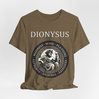 Heather Olive / S Dionysus Greek God T-Shirt