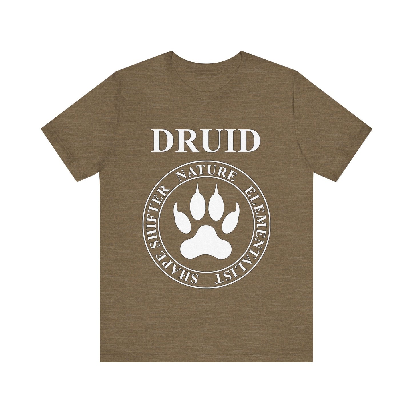 Heather Olive / S Druid Fantasy RPG Class Shapeshifter Mark of the Wild T-Shirt
