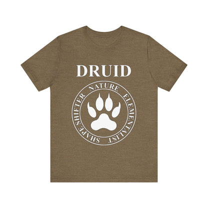 Heather Olive / S Druid Fantasy RPG Class Shapeshifter Mark of the Wild T-Shirt