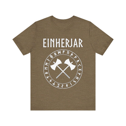 Heather Olive / S Einherjar Odin's Chosen Viking Warrior T-Shirt