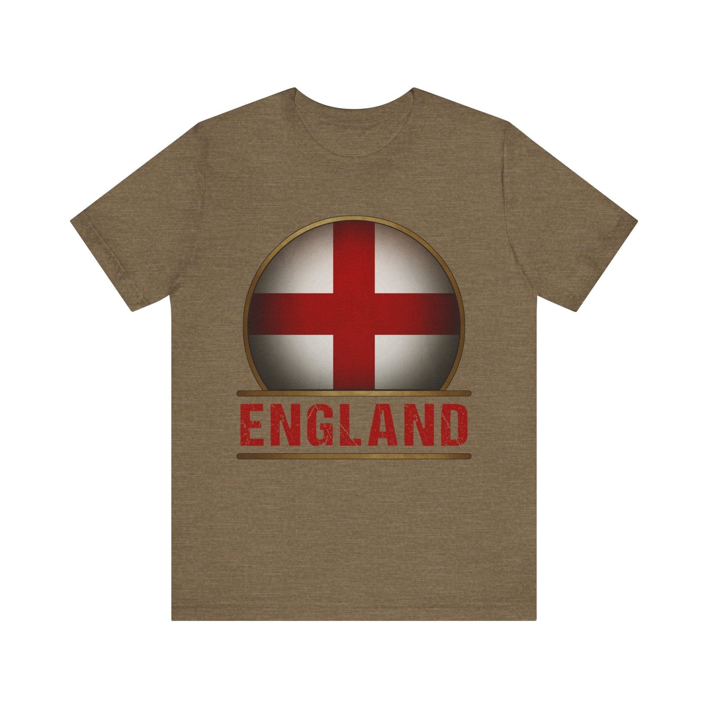Heather Olive / S England Heraldry - Cross of Saint George T-Shirt
