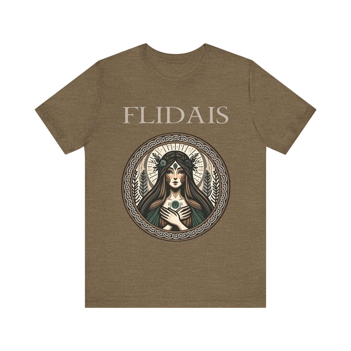 Heather Olive / S Flidais Celtic Goddess T-Shirt