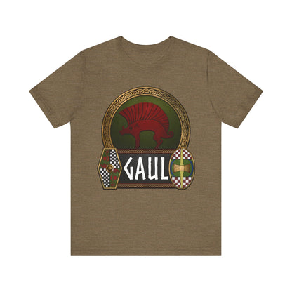 Heather Olive / S Gaul Ancient Gaelic Boar - Celtic Warrior Shields - Gaelic Heritage T-shirt