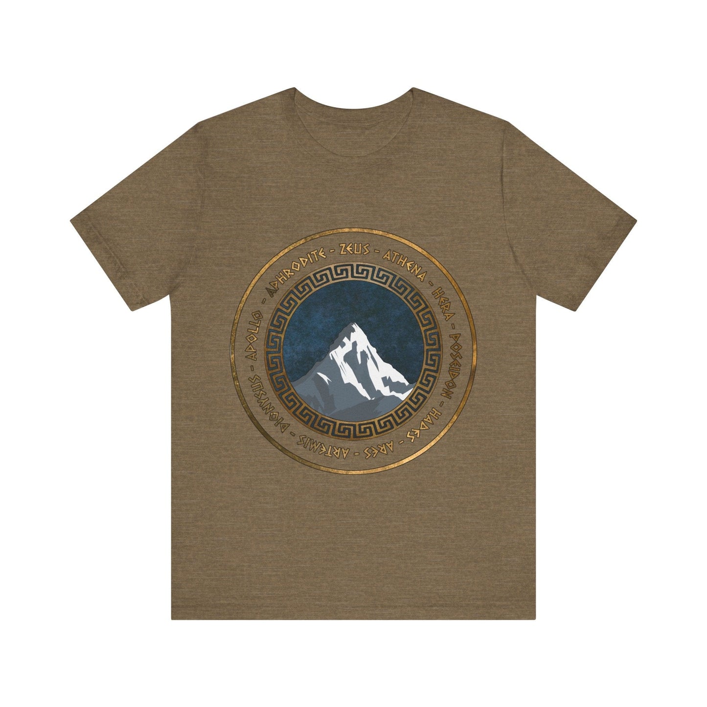 Heather Olive / S Greek Gods Olympus T-Shirt